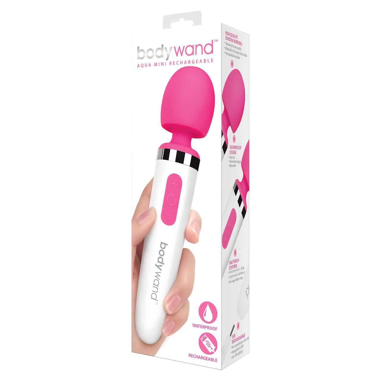 Bodywand Aqua Mini - vízálló masszírozó vibrátor (fehér-pink)