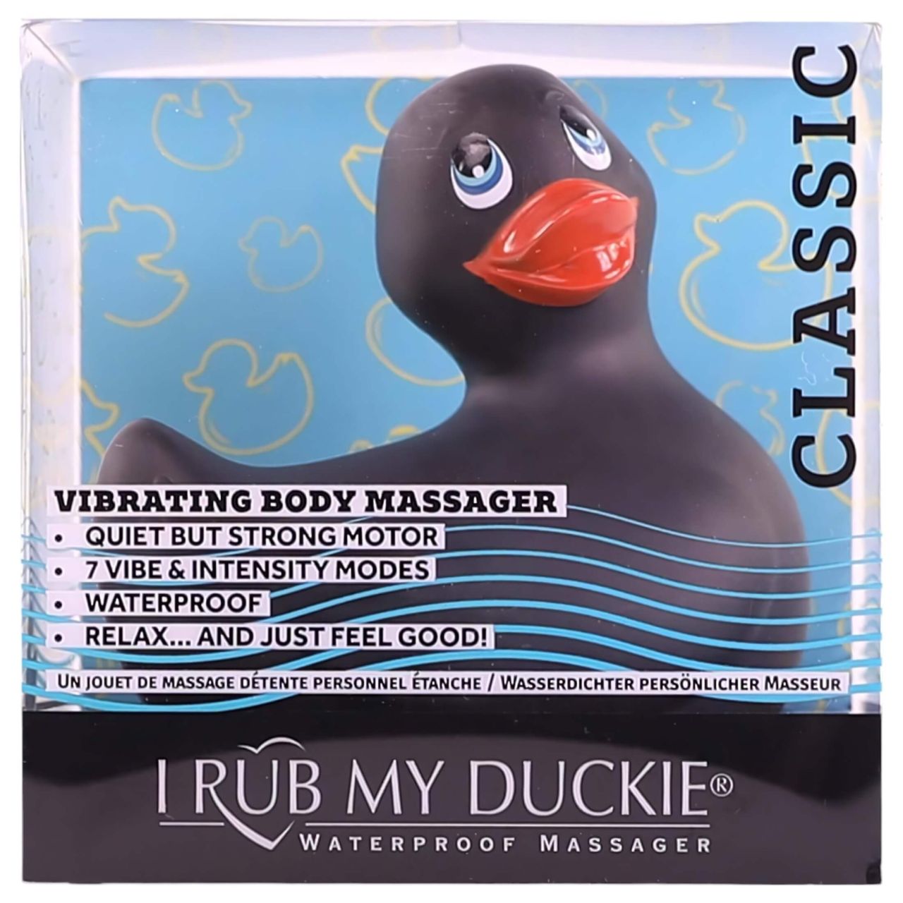 My Duckie 2.0 - játékos kacsa vízálló csiklóvibrátor (fekete)