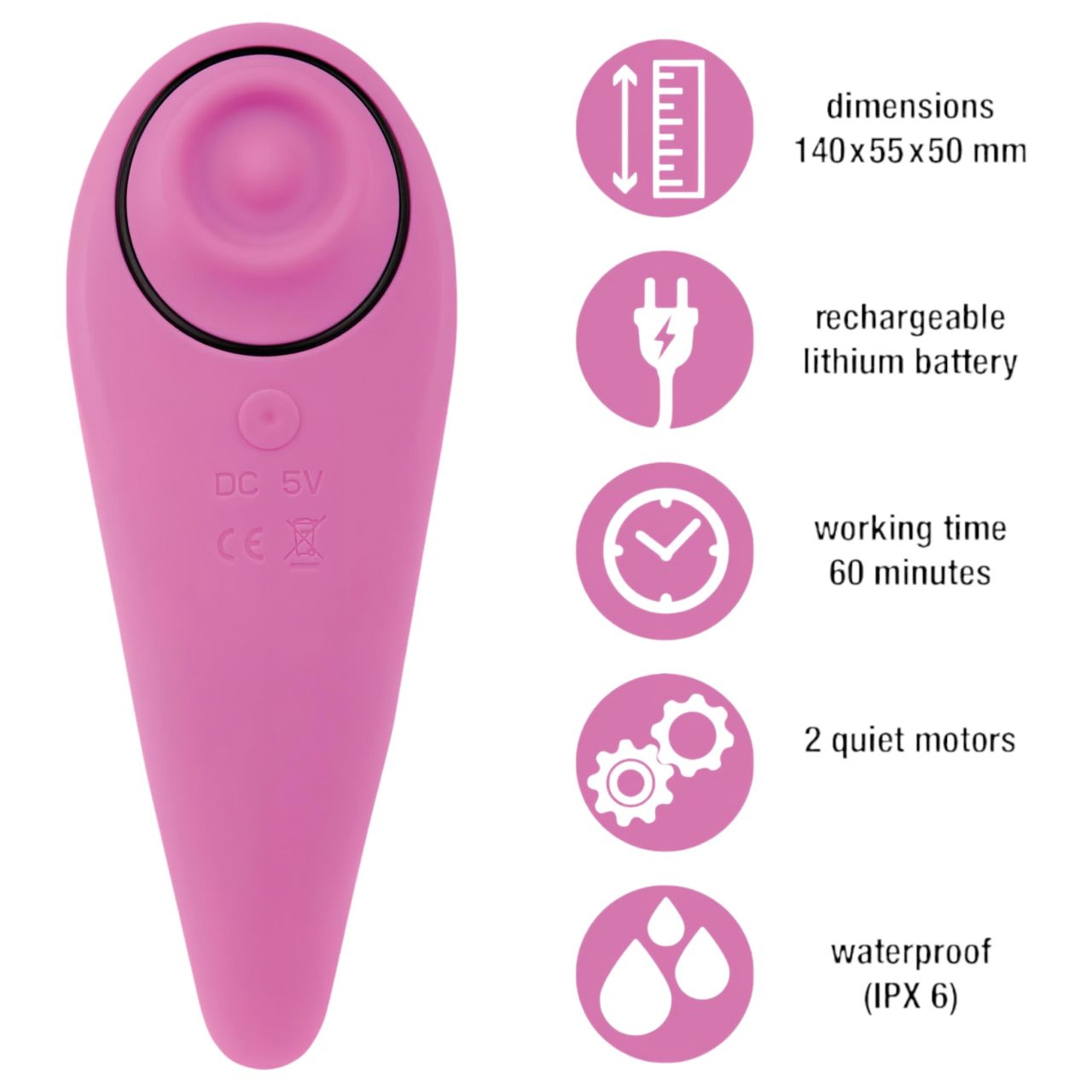 FEELZTOYS Femmegasm - akkus 2in1 csiklóvibrátor (pink)