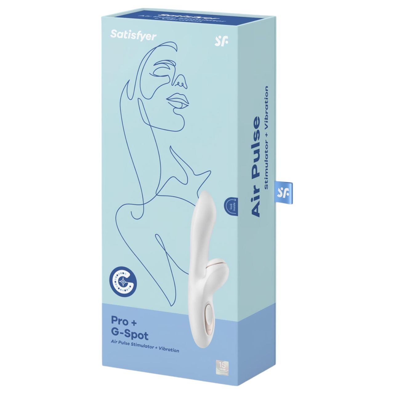 Satisfyer Pro+ G-spot - csiklóizgató és G-pont vibrátor (fehér)