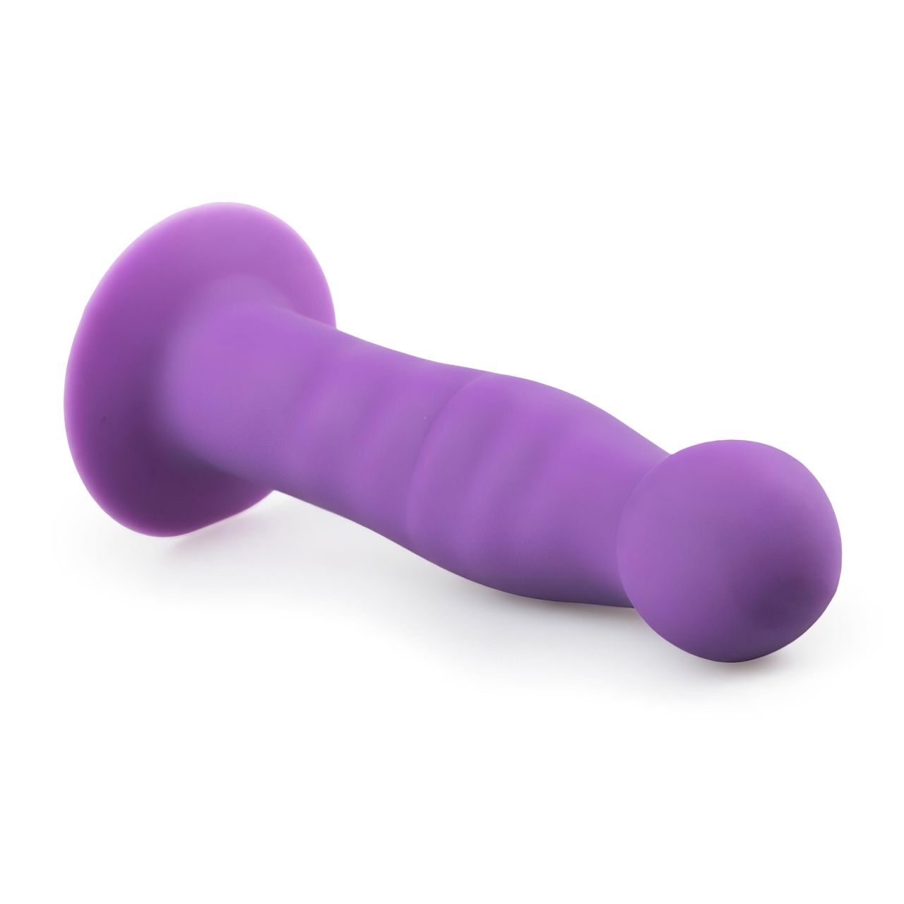 Easytoys - hullámos, tapadótalpas dildó (lila)