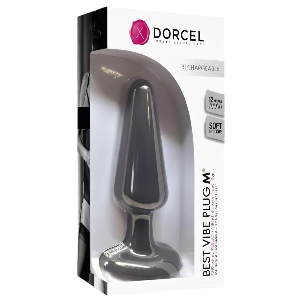 Dorcel Best Vibe Plug M - akkus, anál vibrátor (fekete)