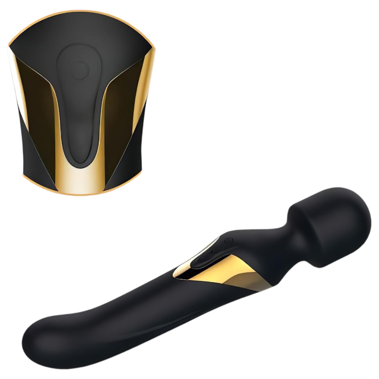 Dorcel Dual Orgasms Gold - 2in1 masszírozó vibrátor (fekete)