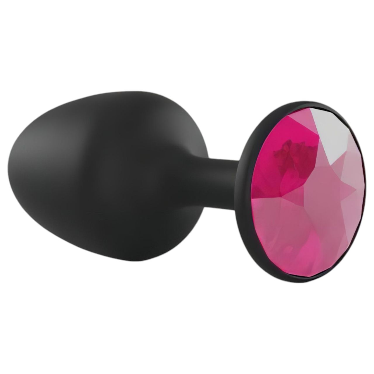 Dorcel Geisha Plug Ruby M - pink köves anál plug (fekete)