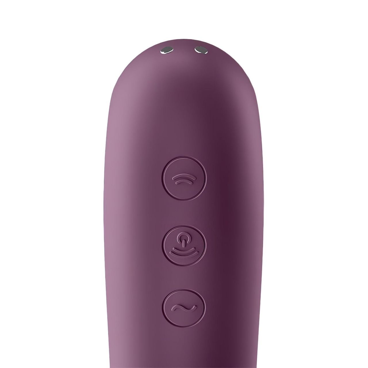 Satisfyer Dual Kiss - 2in1, hüvelyi és csiklóvibrátor (lila)