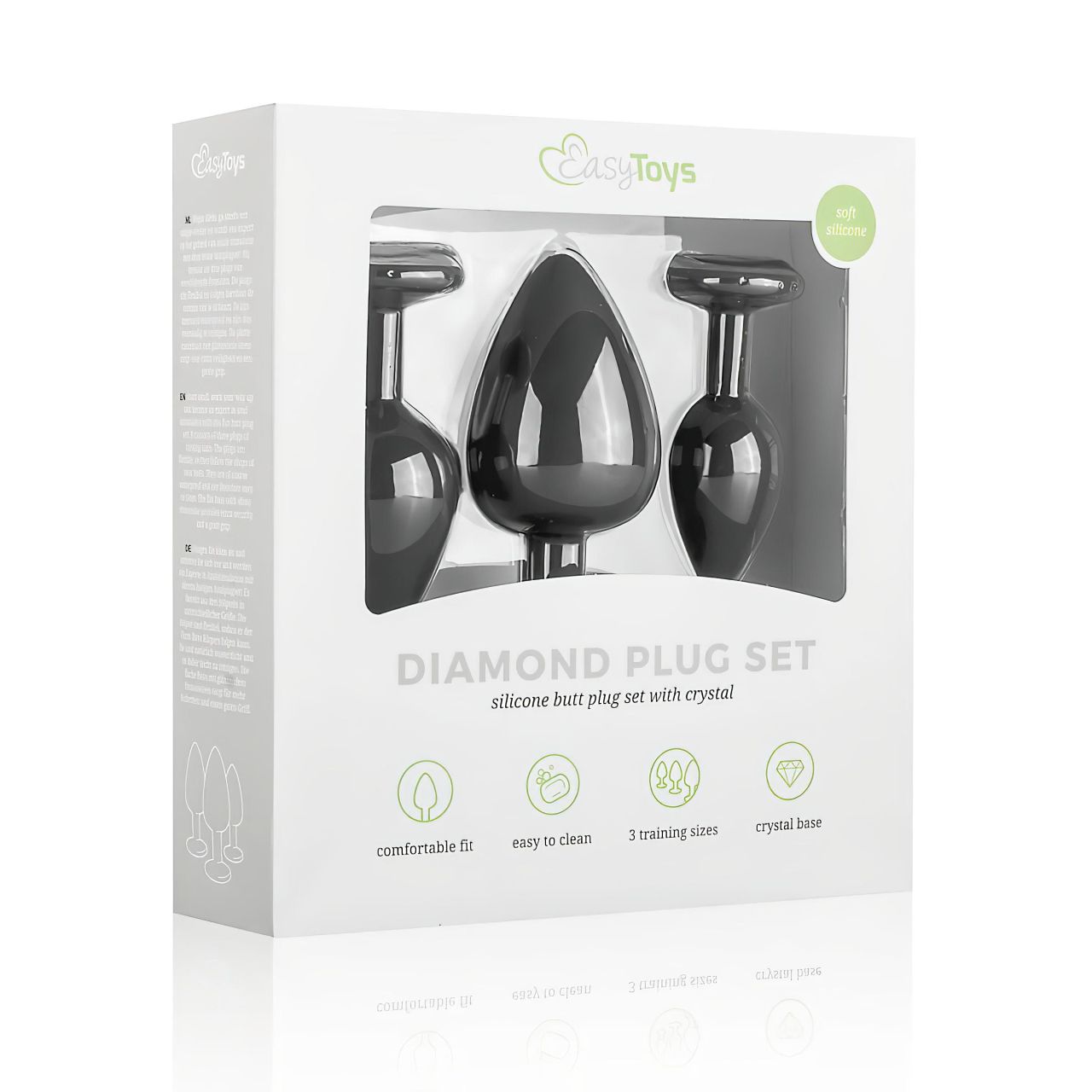 Easytoys Diamond - anál plug szett (fekete)