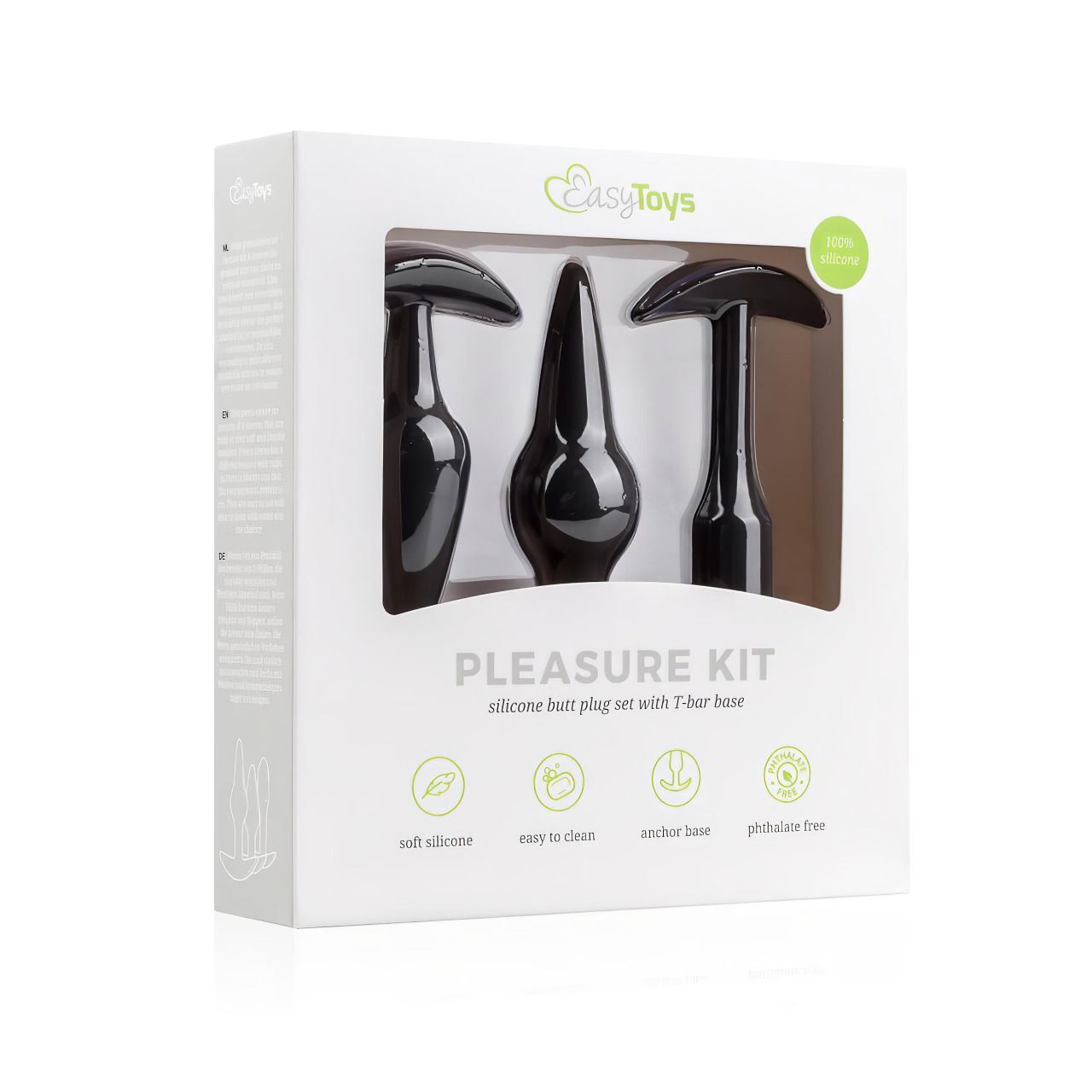 Easytoys Pleasure kit - változatos anál plug szett (fekete)