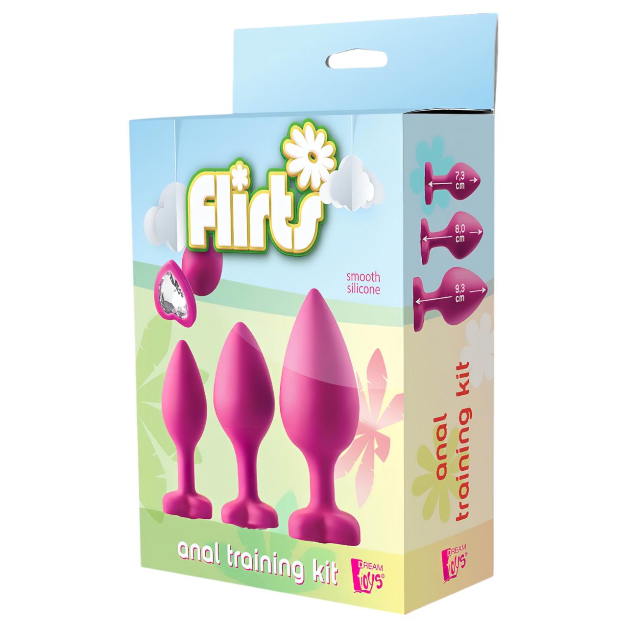 Flirts anal training kit - anál plug szett (3db) - pink