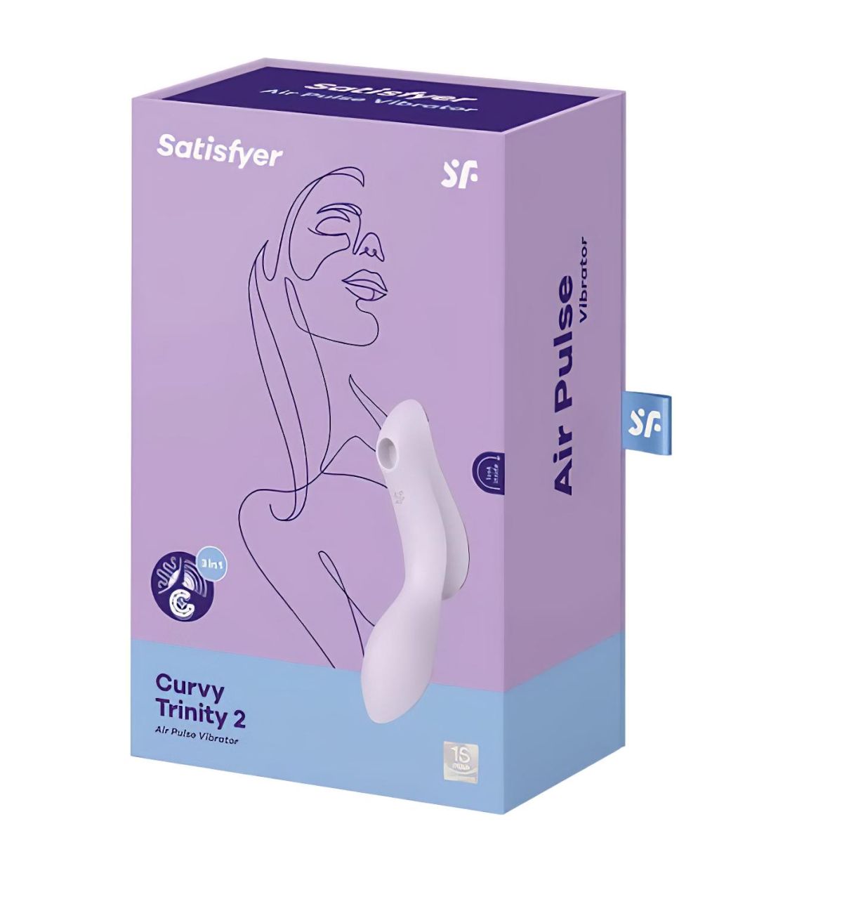 Satisfyer Curvy Trinity 2 - léghullámos 2in1 vibrátor (lila)