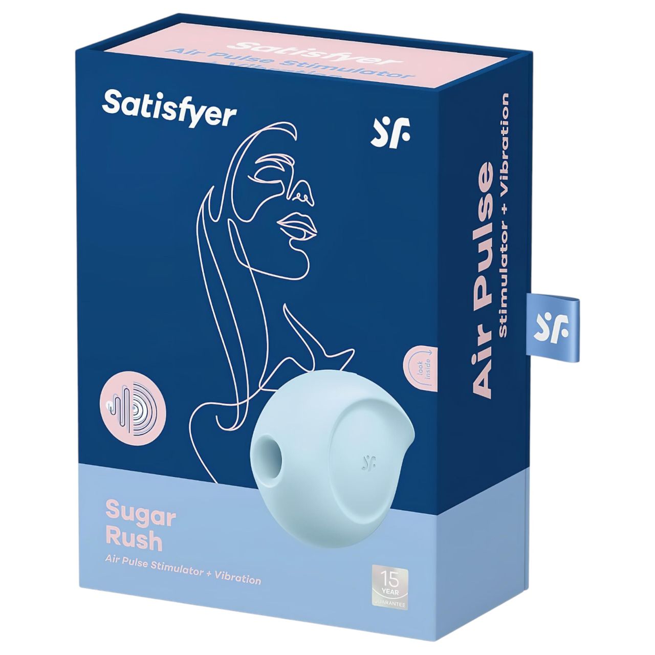 Satisfyer Sugar Rush - léghullámos csiklóvibrátor (kék)