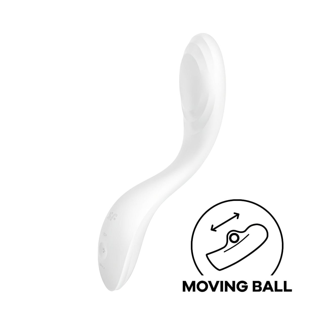 Satisfyer Rrrolling - akkus, mozgó golyós G-pont vibrátor (fehér)