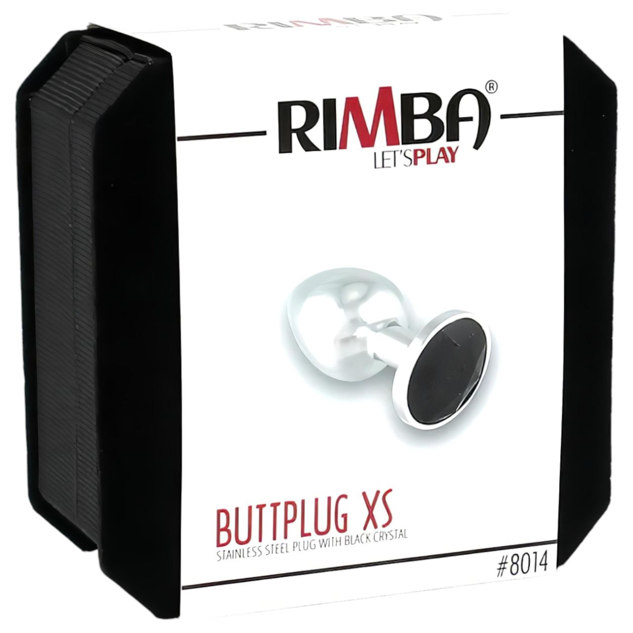 Rimba XS - fekete köves, fém anál plug (ezüst)