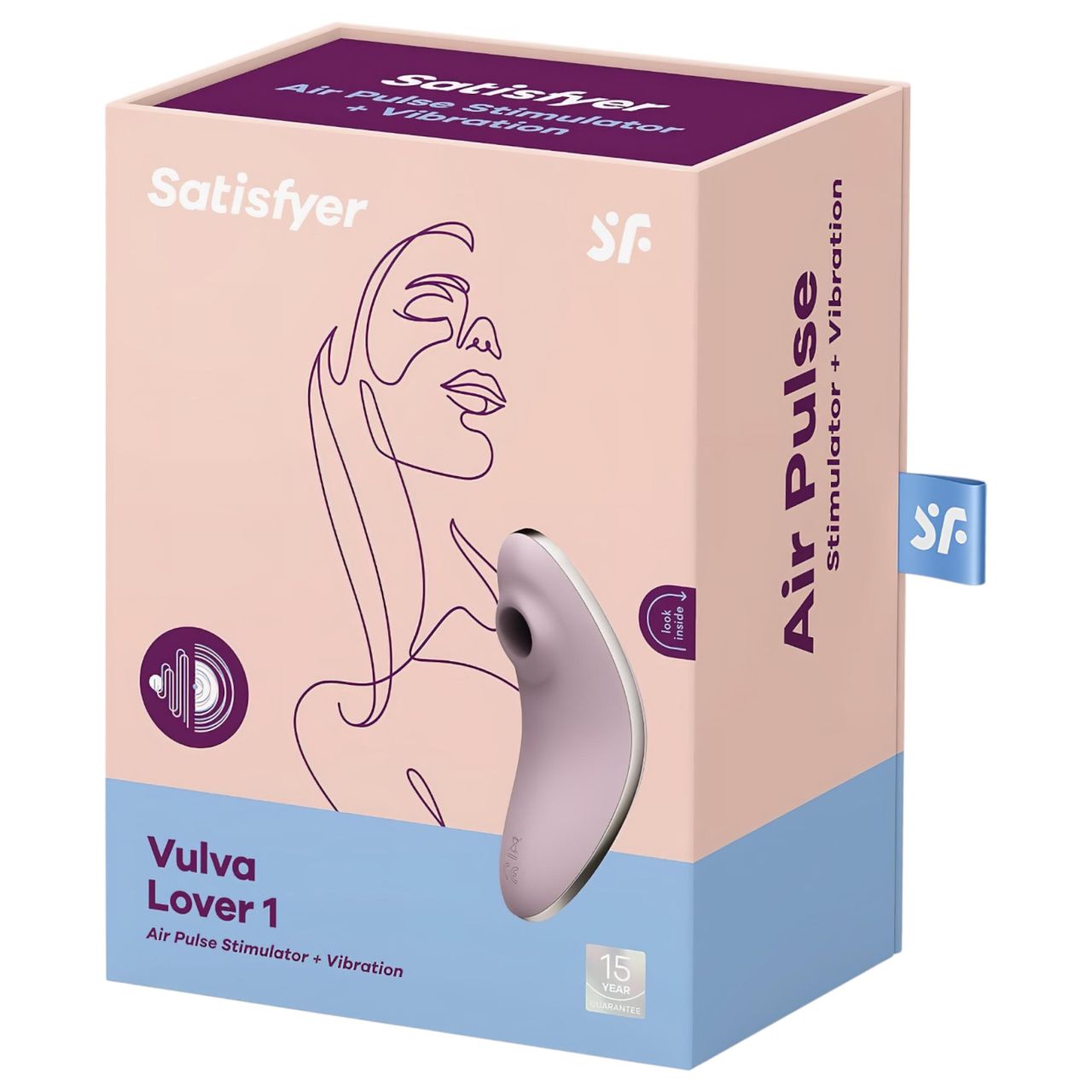 Satisfyer Vulva Lover 1 - léghullámos csiklóvibrátor (viola)