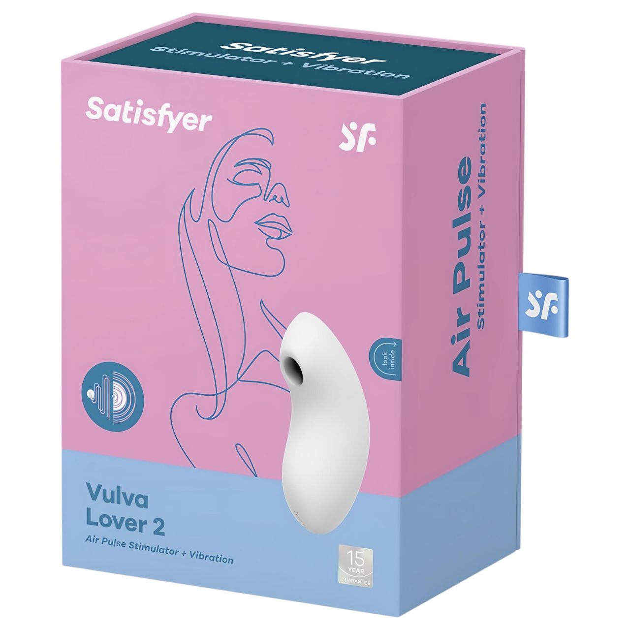 Satisfyer Vulva Lover 2 - léghullámos csiklóvibrátor (fehér)