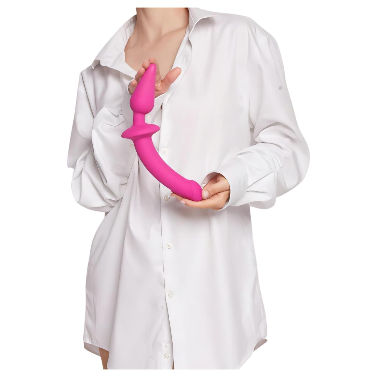 / Strap-on-me Swith Semi-Realistic XXL - 2in1 szilikon dildó (pink)