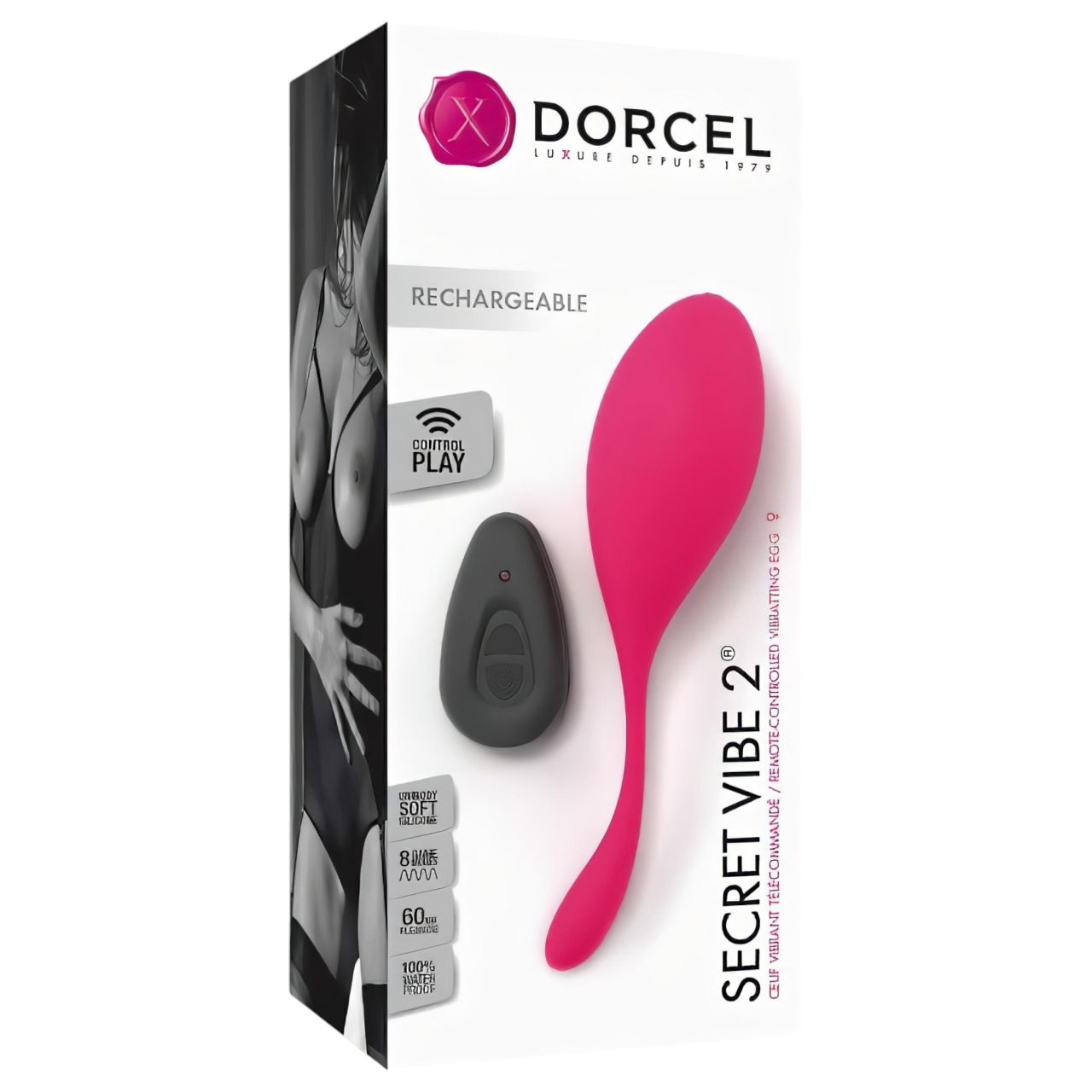 Dorcel Secret Vibe 2 - akkus, rádiós vibrációs tojás (pink)