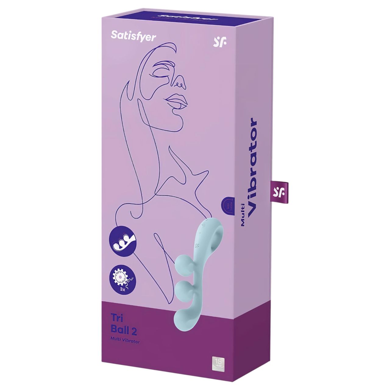 Satisfyer Tri Ball 2 - akkus, multifunkciós vibrátor (menta)