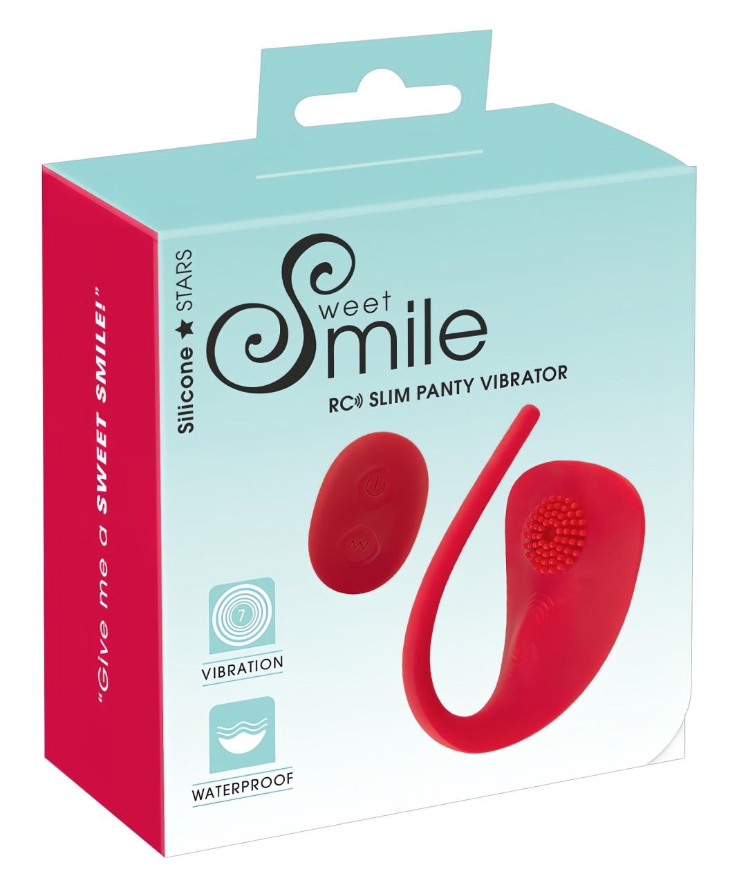 SMILE Slim Panty - akkus, rádiós csiklóvibrátor (piros)