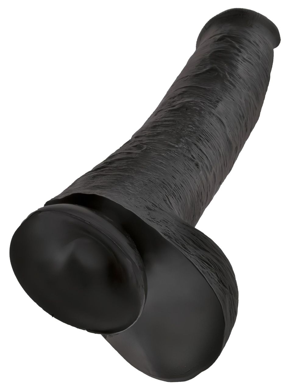 King Cock 15 - tapadótalpas, herés dildó (38cm) - fekete