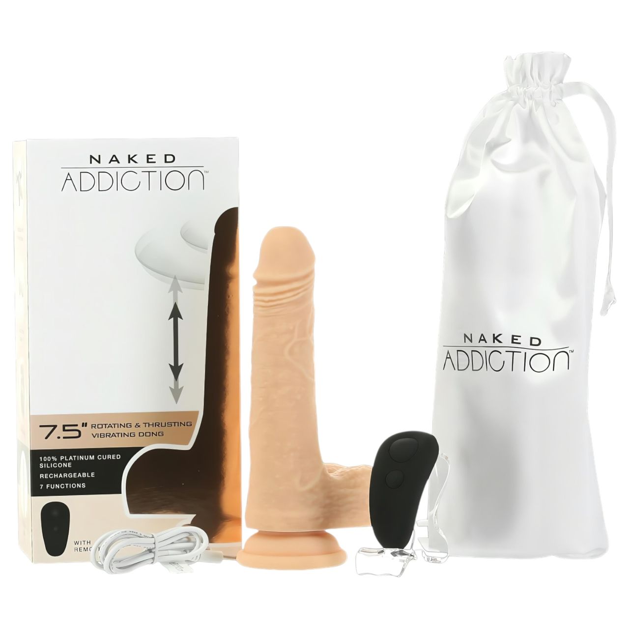 Naked Addiction Thrusting 7,5 - lökő vibrátor (19cm) - natúr