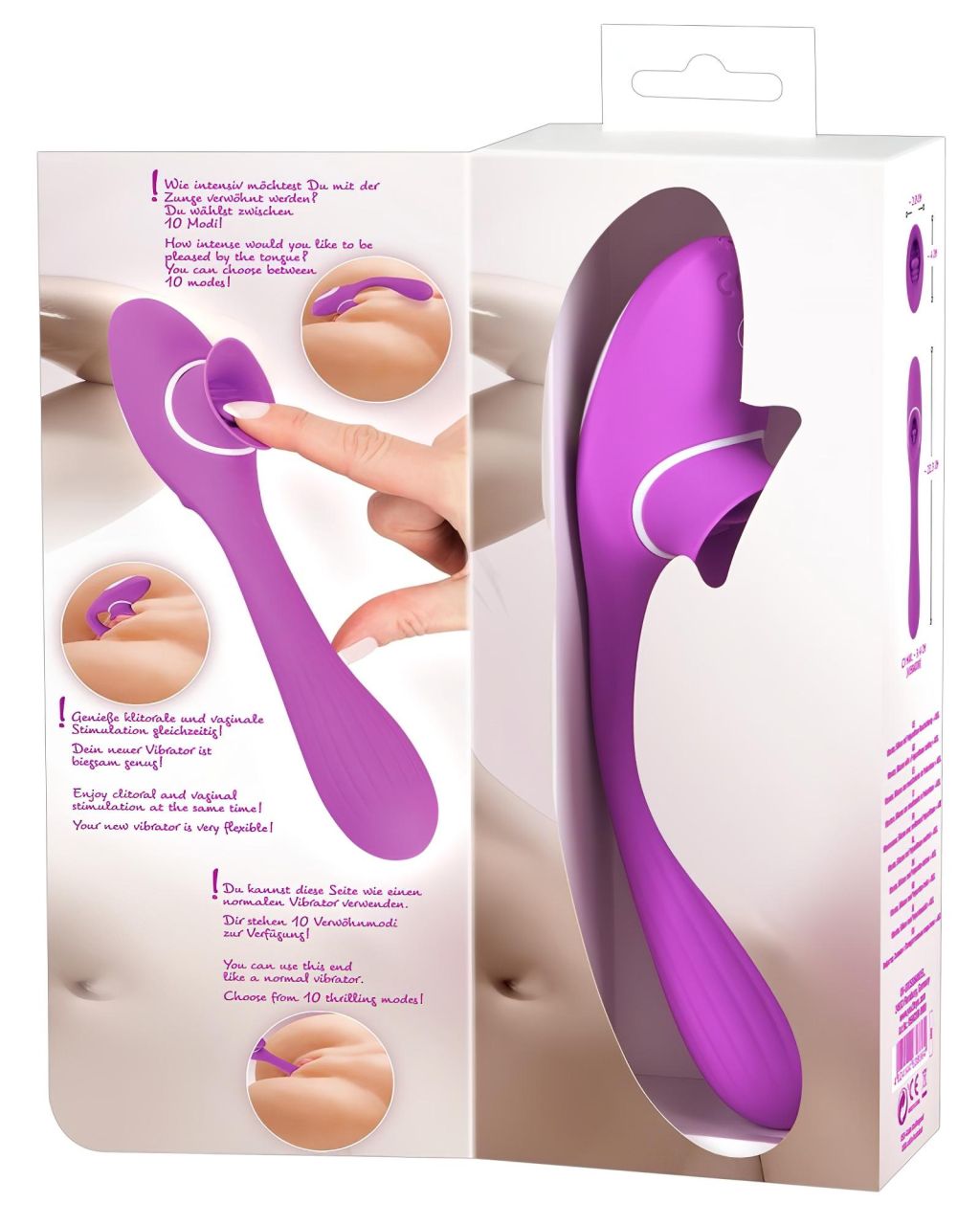 You2Toys 2 Function Vibe - akkus 2in1 vibrátor (lila)