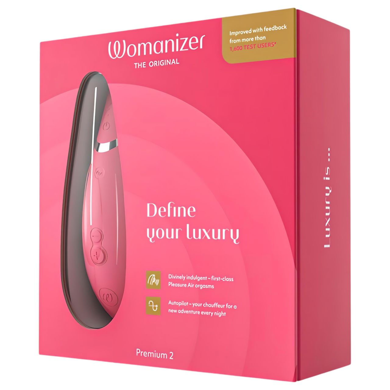 Womanizer Premium 2 - akkus, vízálló csiklóizgató (pink)