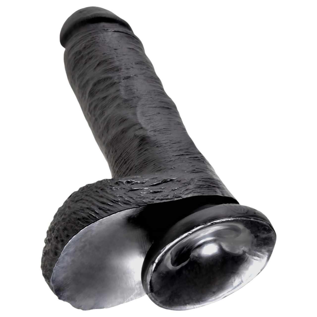 / King Cock 8 herés dildó (20 cm) - fekete