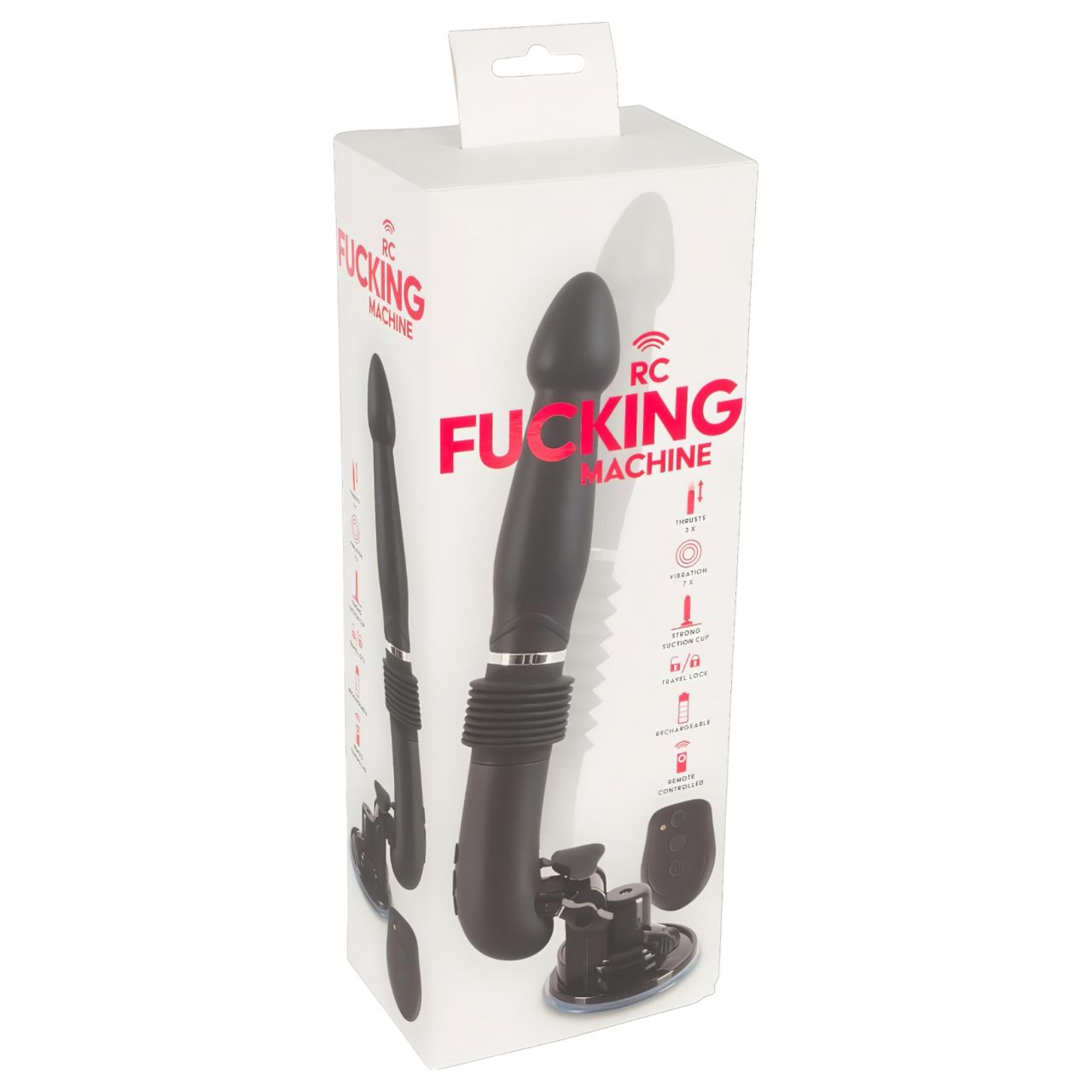 You2Toys - RC Fucking Machine - akkus lökő vibrátor (fekete)