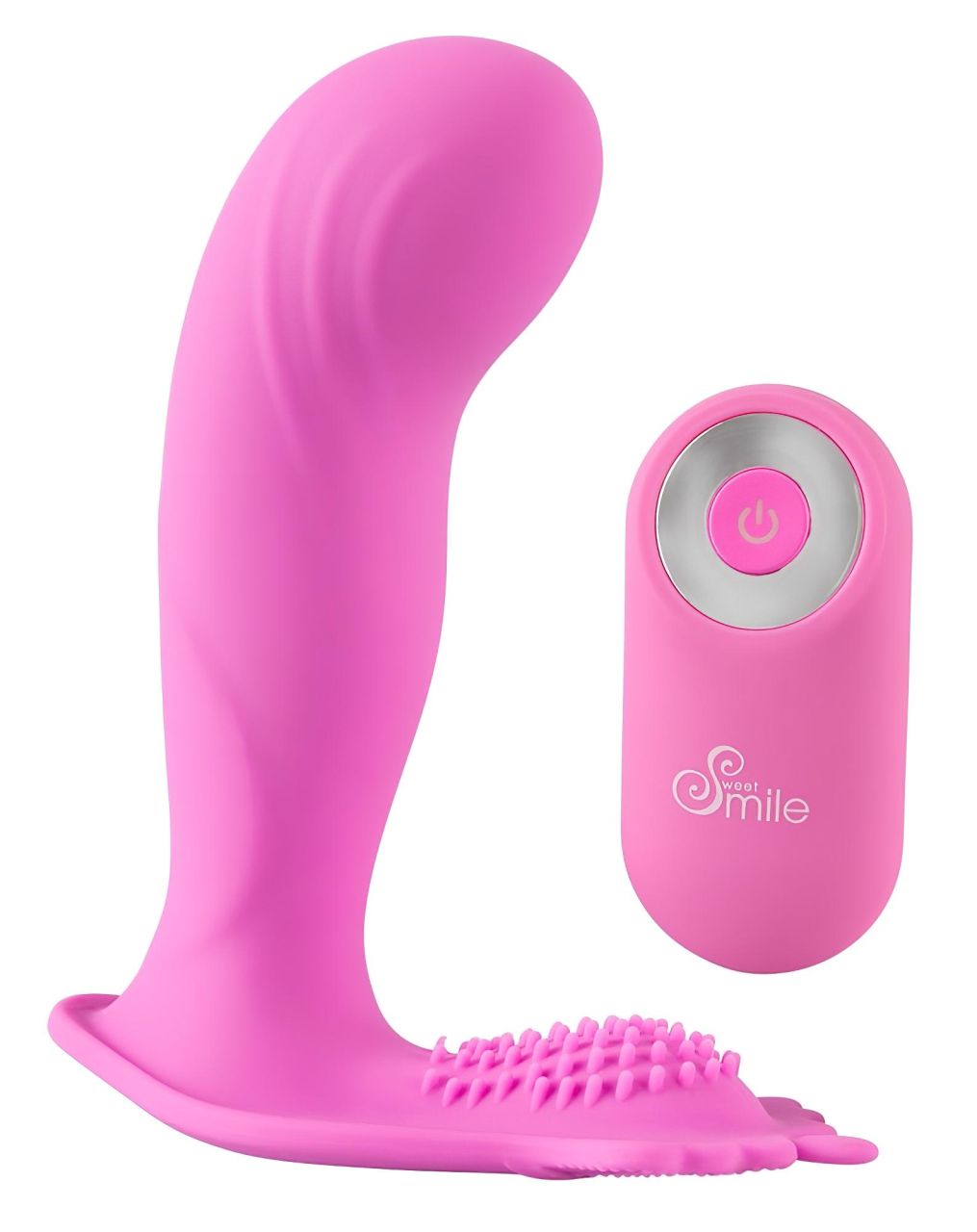 SMILE G-Spot Panty - akkus, rádiós felcsatolható vibrátor (pink)