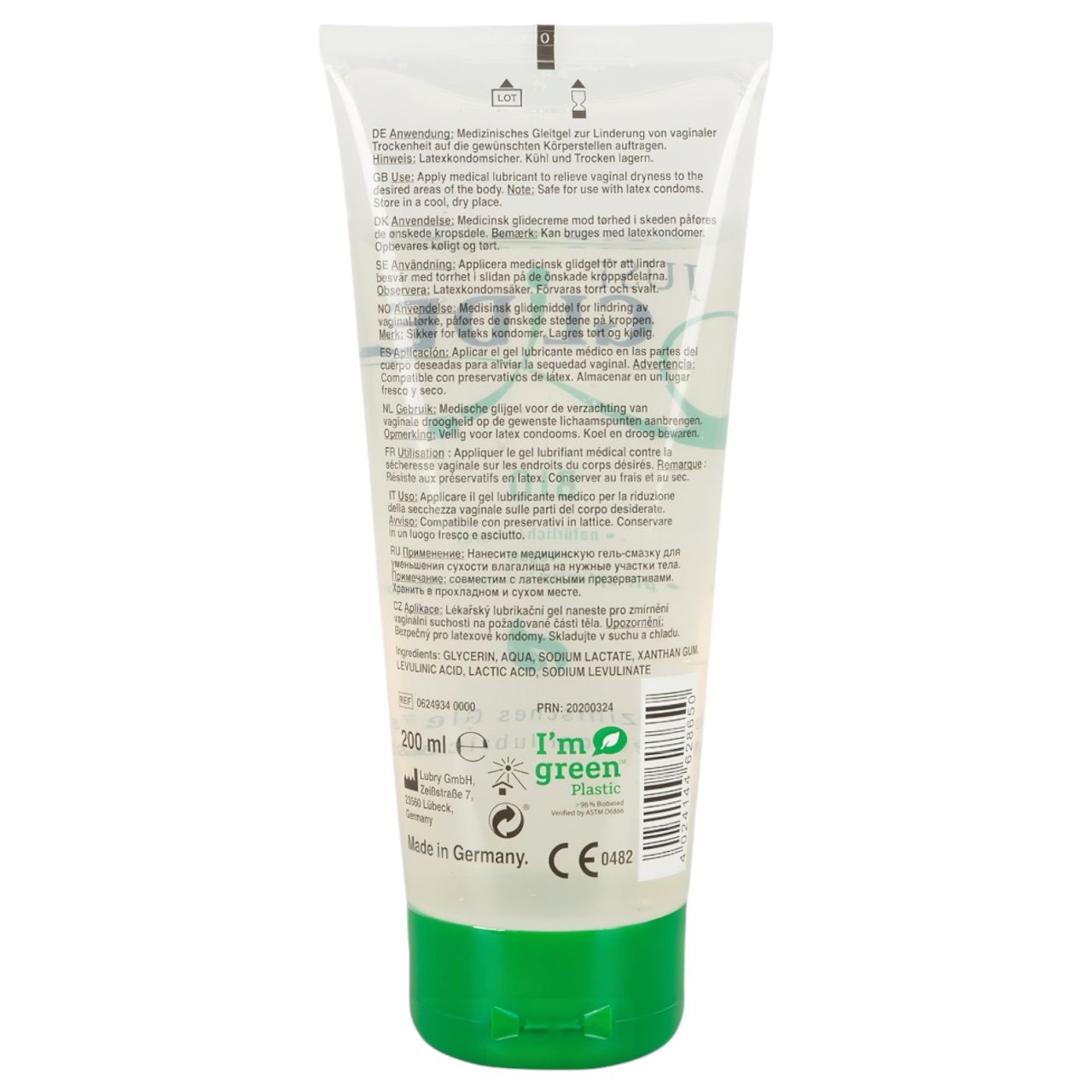 Just Glide Bio - vízbázisú vegán síkosító (200ml)