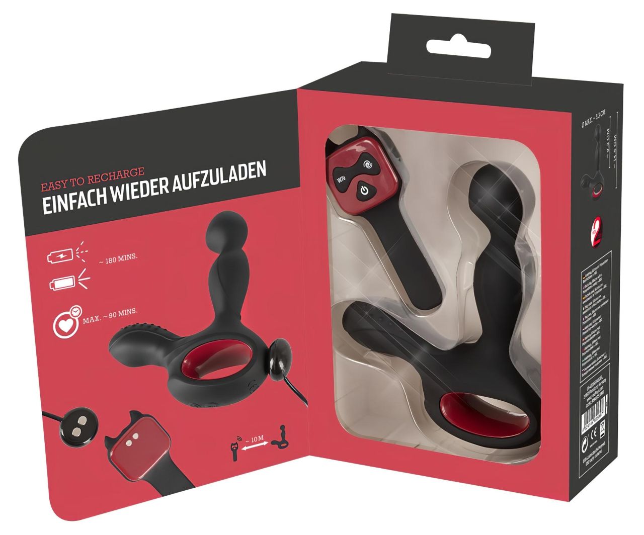 You2Toys Massager - forgó, melegítő prosztata vibrátor (fekete)