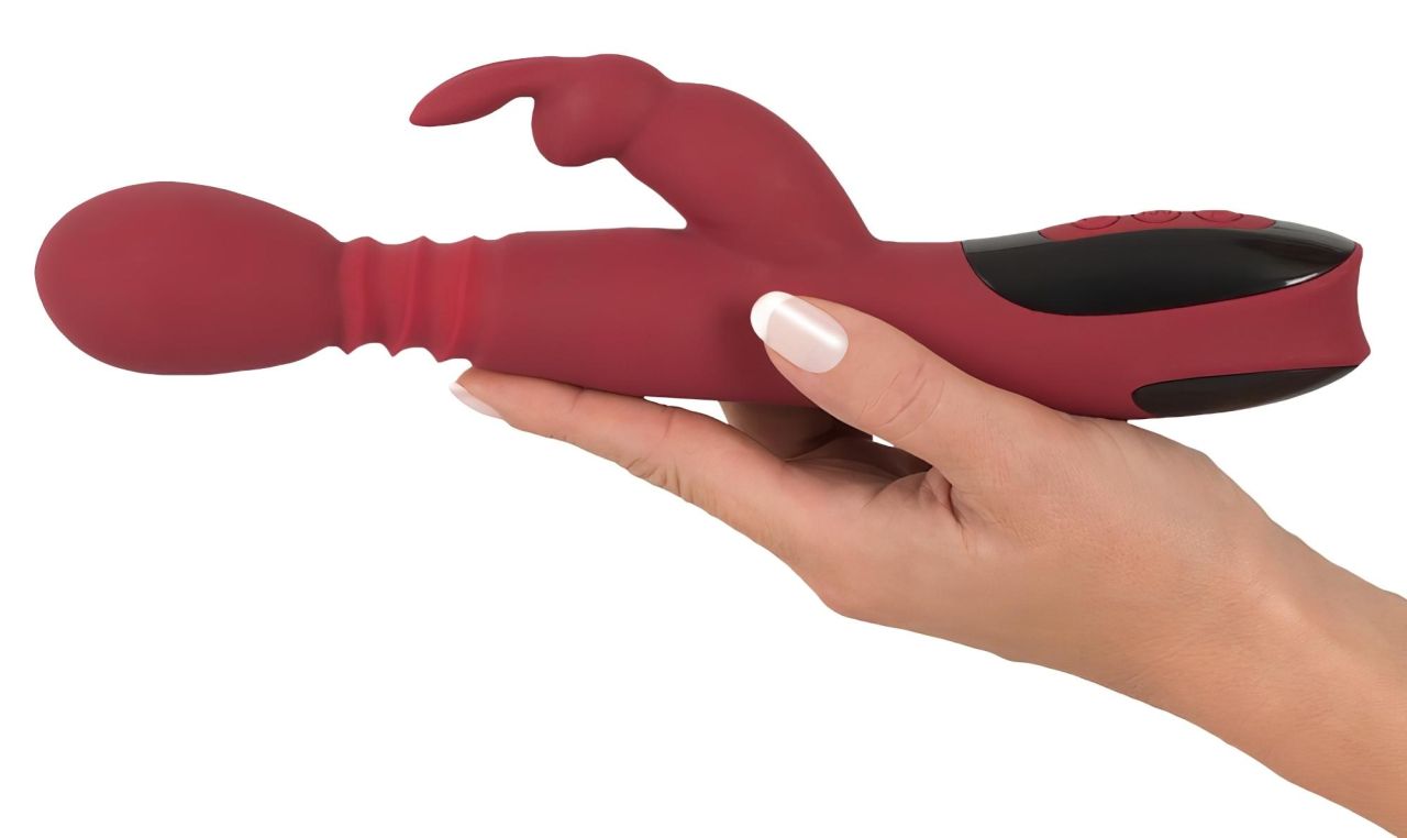 You2Toys Massager - lökő-forgó, melegítős G-pont vibrátor (piros)