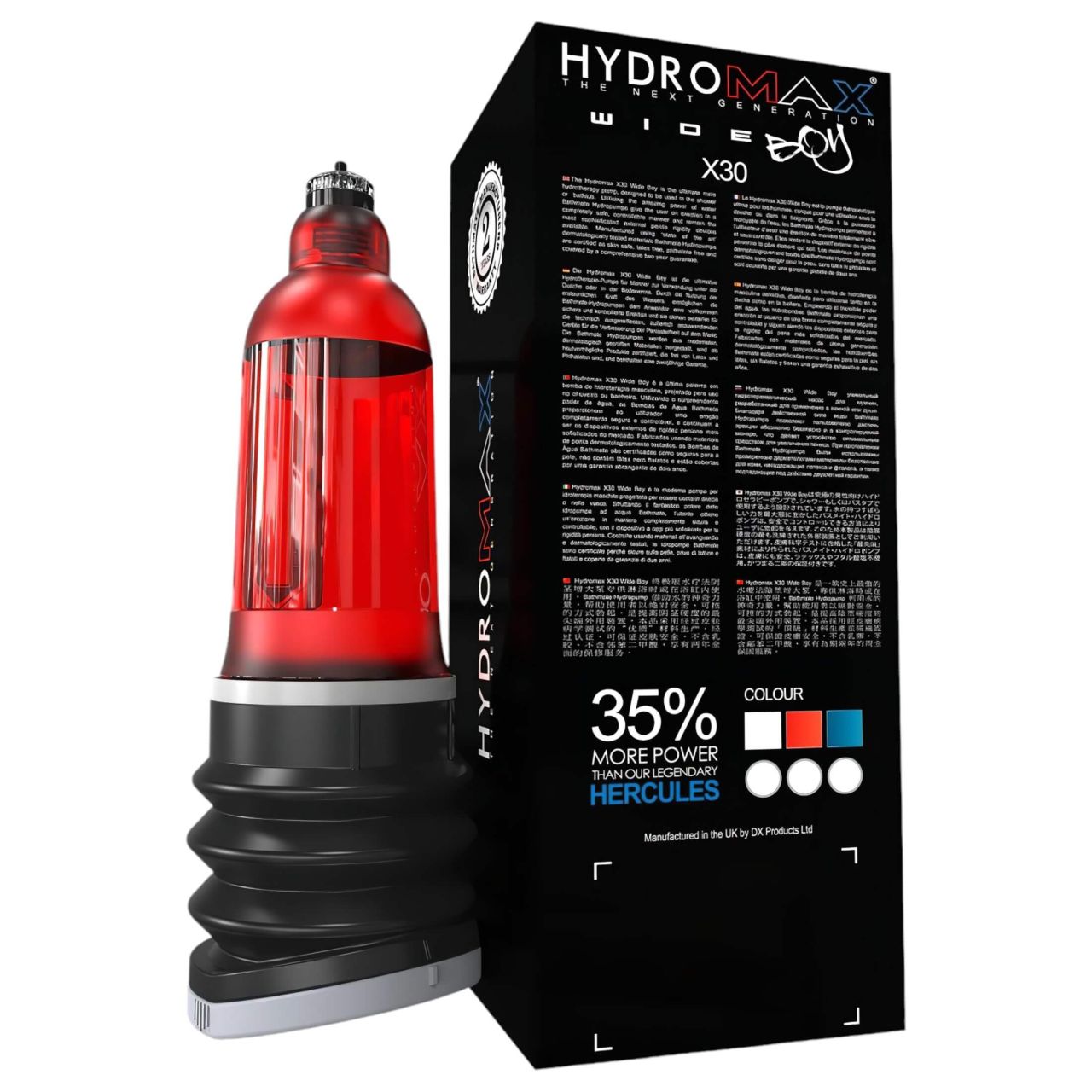 Bathmate Hydromax 7 Wide - Hydropumpa (piros)