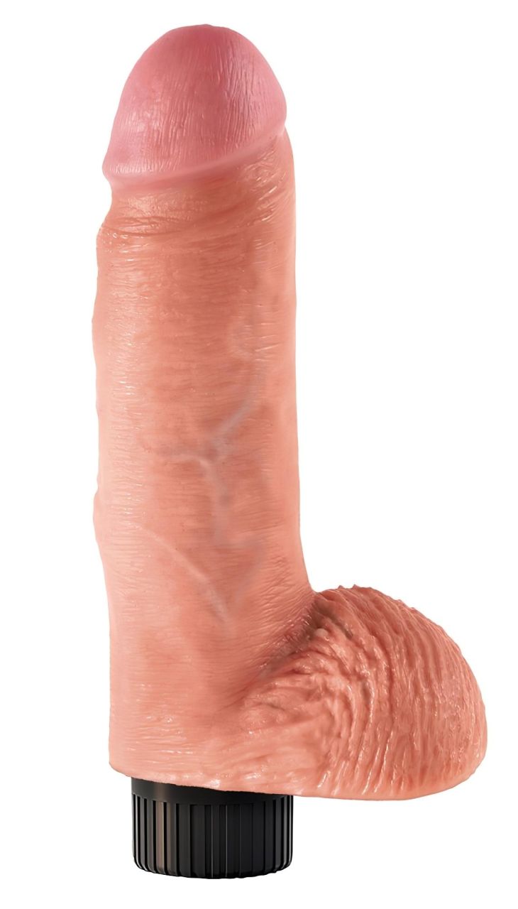 King Cock 7 tapadótalpas vibrátor (18 cm) - natúr