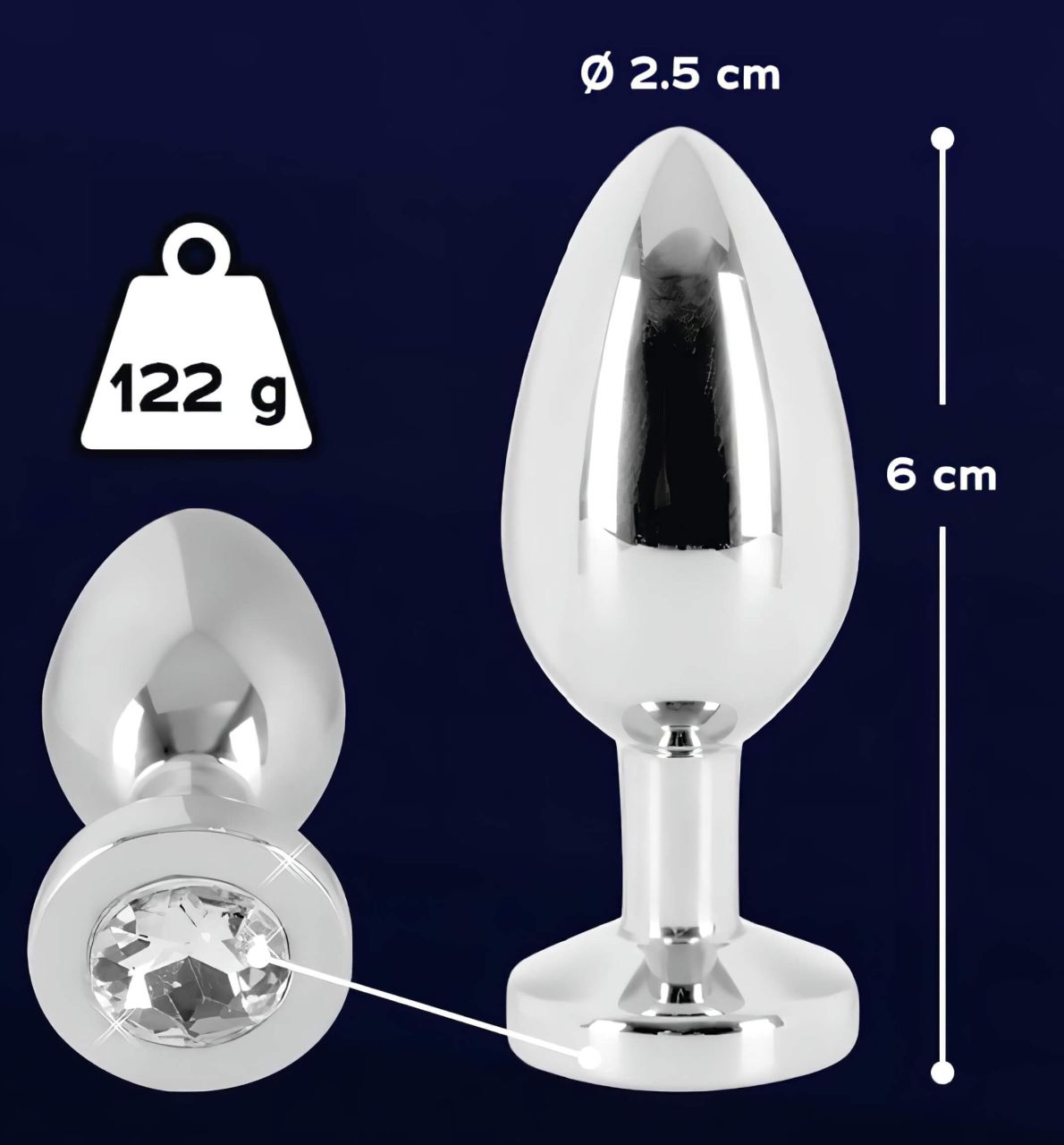 You2Toys - Sextreme - acél anál plug (2,4cm)