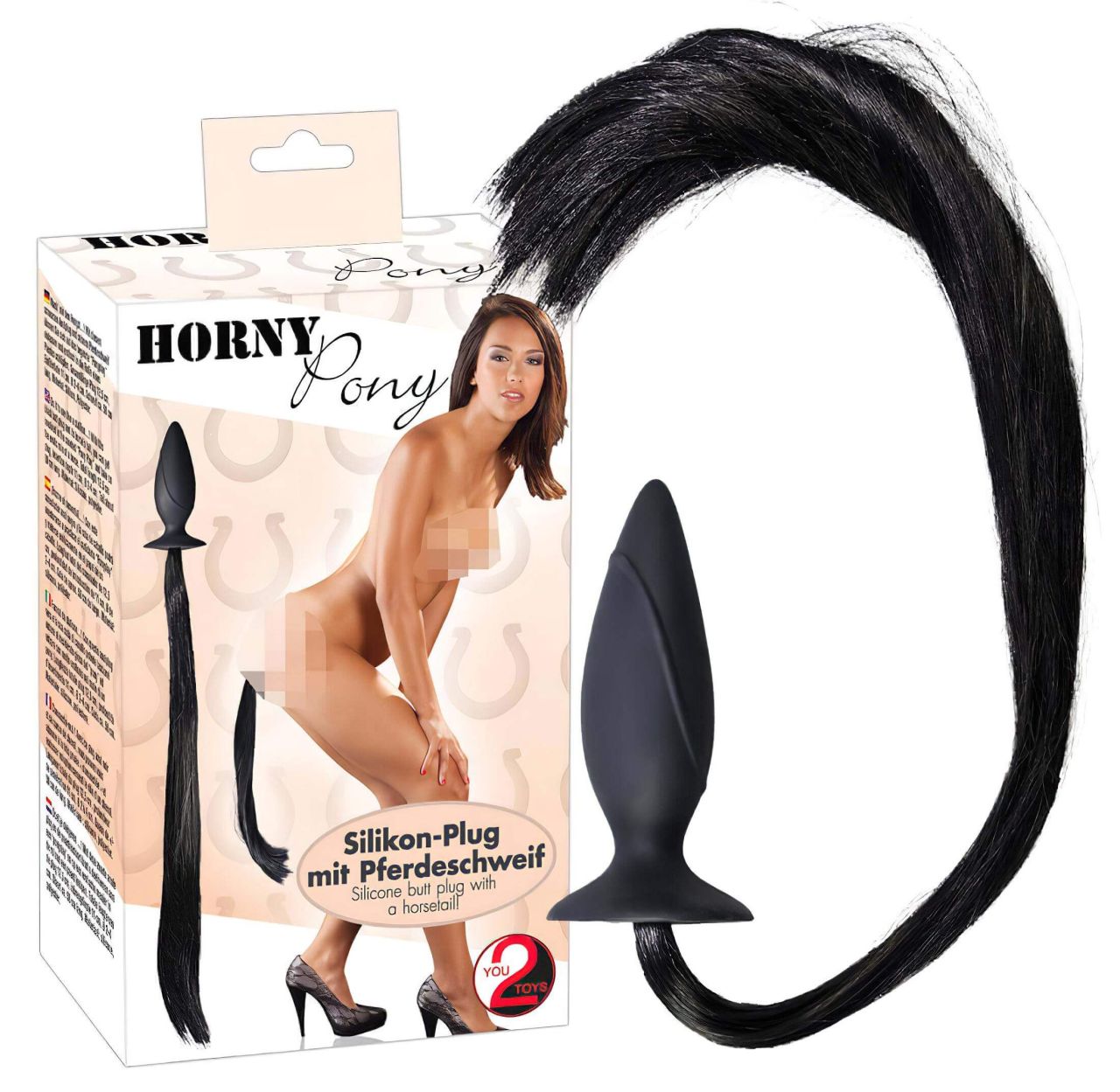 You2Toys - HORNY Pony - anál plug lófarokkal (fekete)