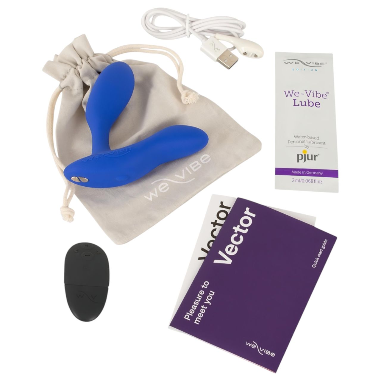 We-Vibe Vector+ - akkus, okos anál vibrátor (kék)