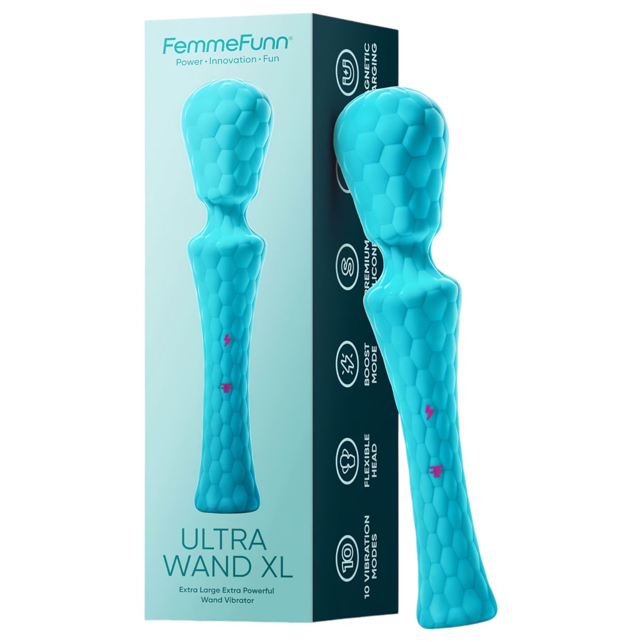 FemmeFunn Ultra Wand XL - prémium masszírozó vibrátor (türkiz)