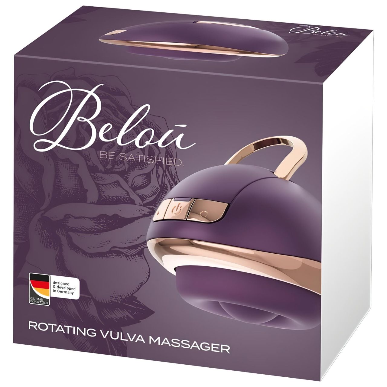 Belou - akkus, forgó, vulva masszírozó vibrátor (lila)