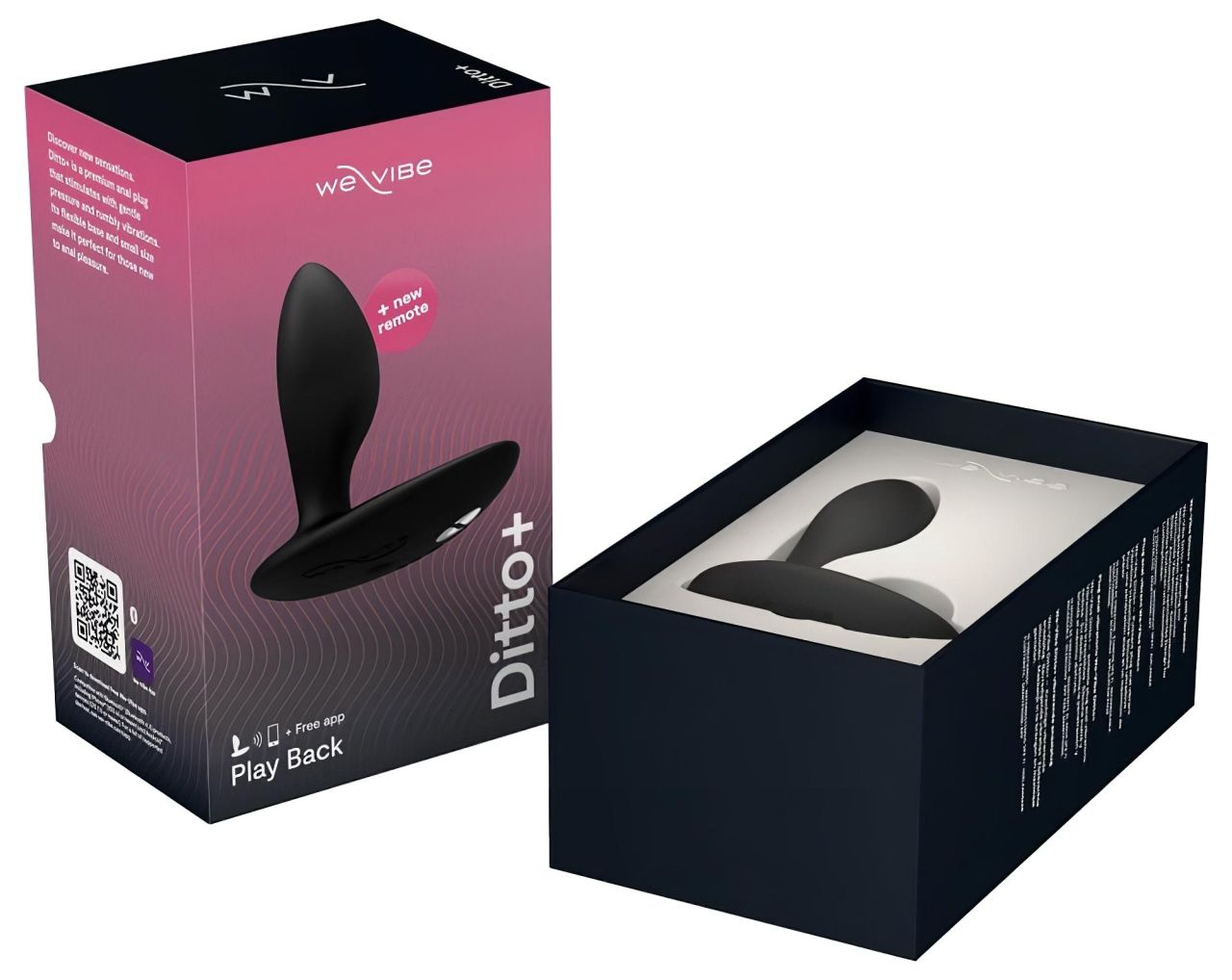 We-Vibe Ditto+ - okos, akkus anál vibrátor (fekete)