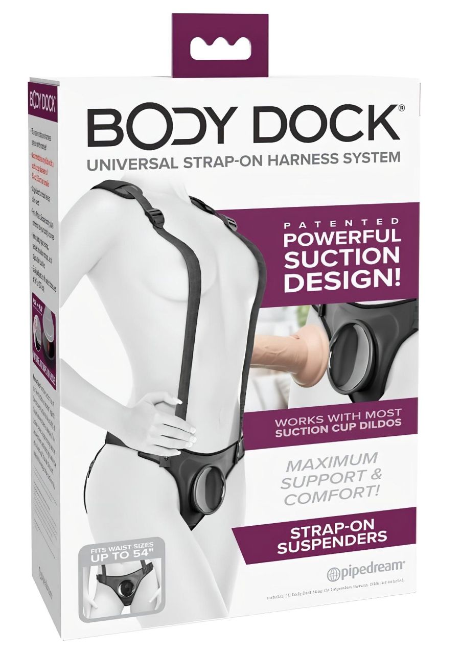 Body Dock - vállpántos felcsatolható alsó (fekete)