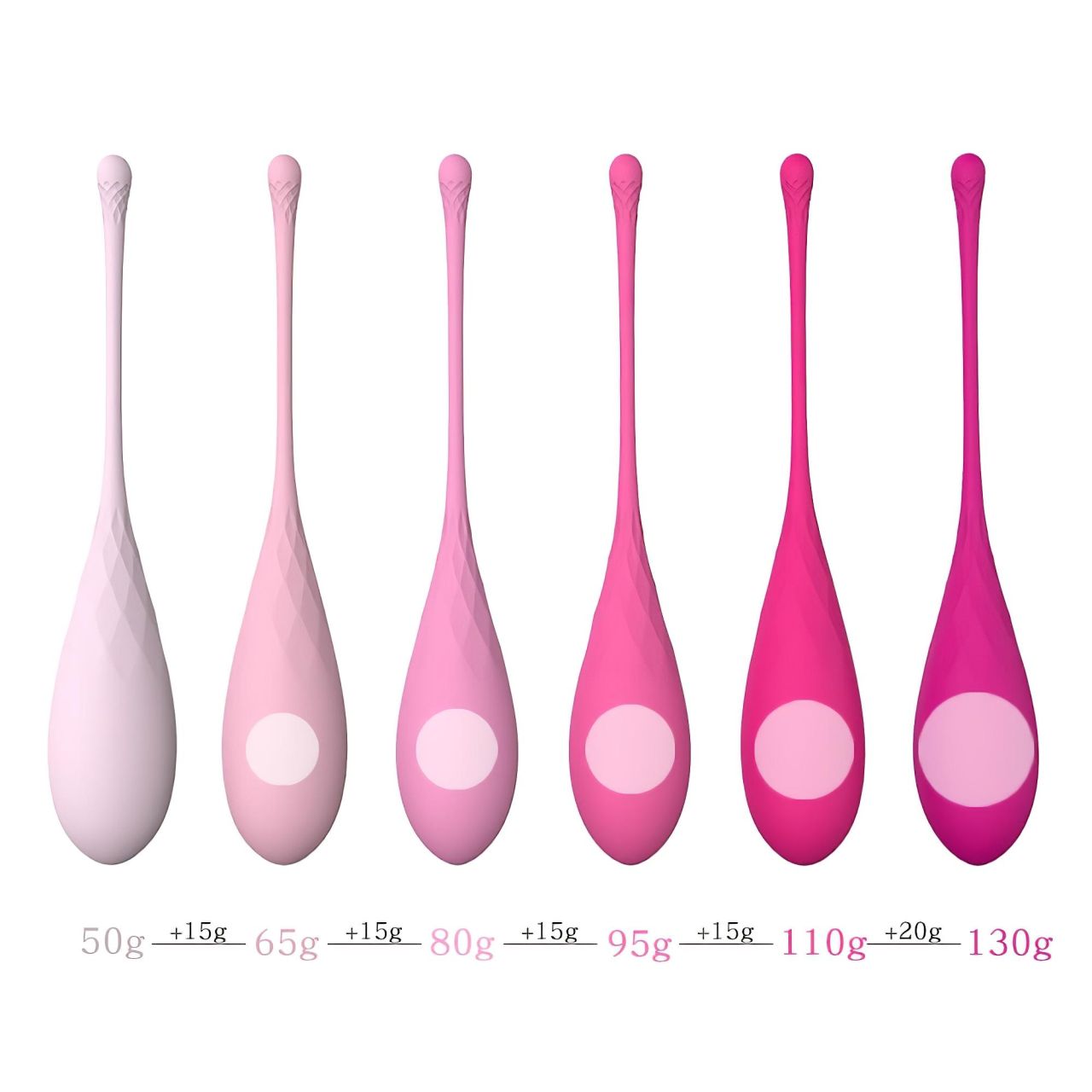 Sex HD Eggs - 6 db-os kegel golyó szett (pink)