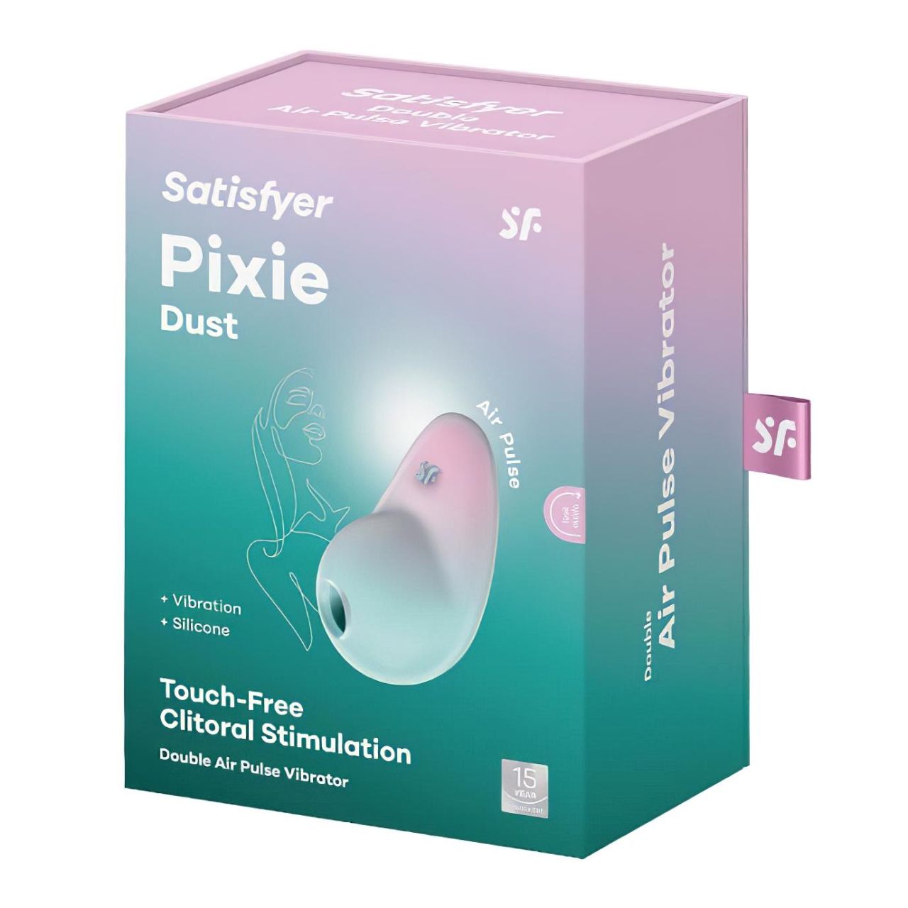 / Satisfyer Pixie Dust - akkus léghullámos csiklóizgató (menta-pink)