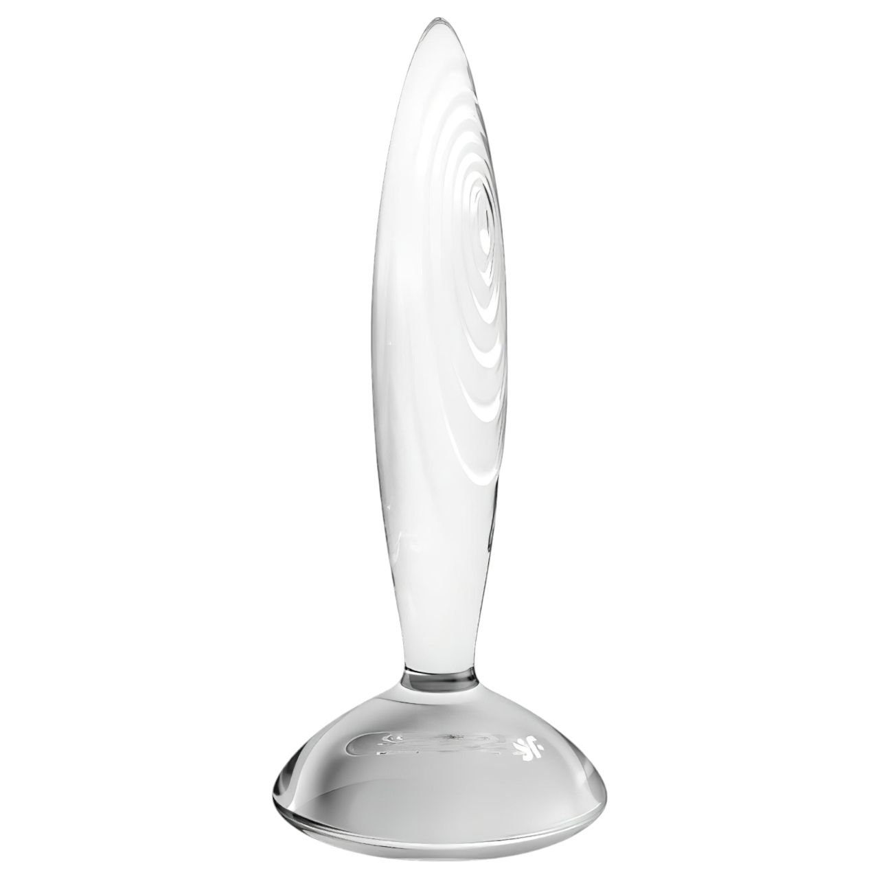 Satisfyer Sparkling Crystal - bordázott üveg dildó (áttetsző)