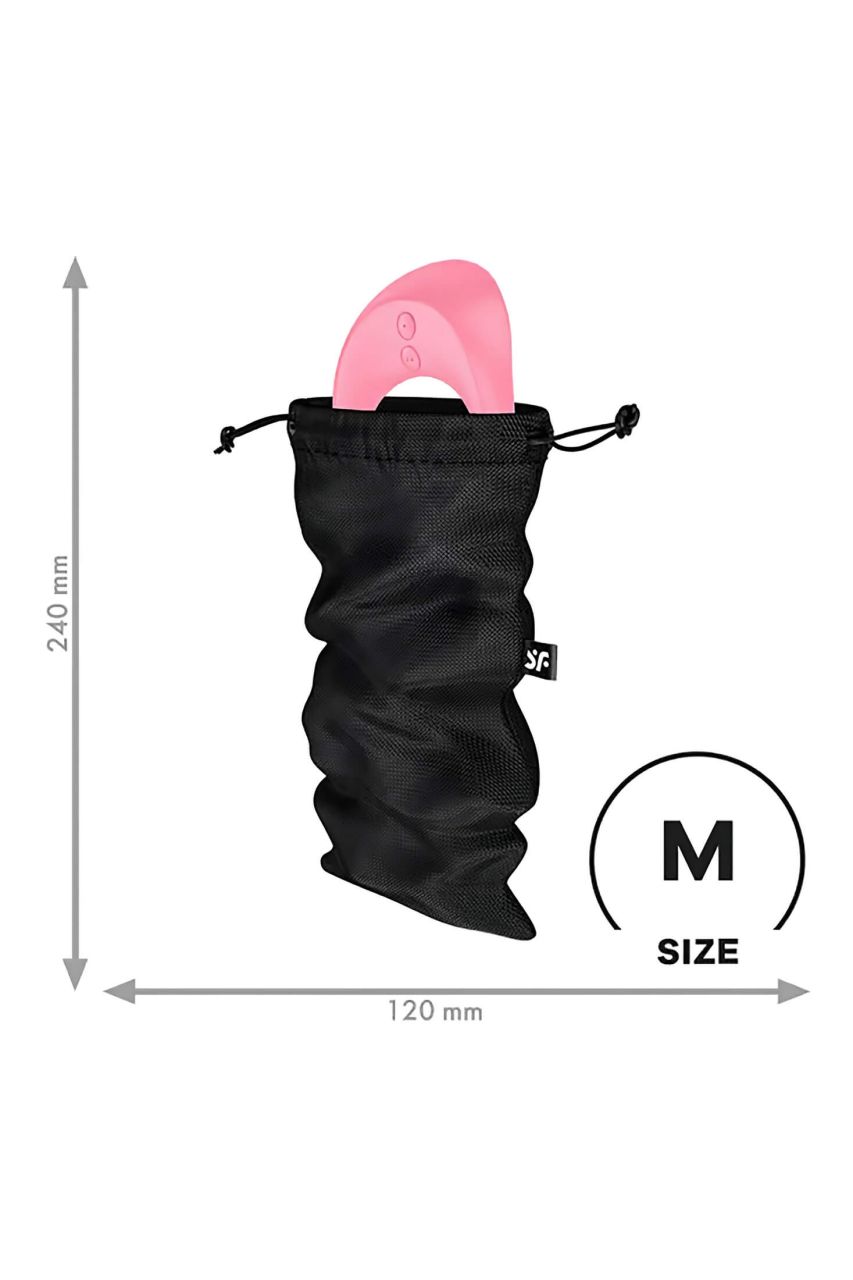 Satisfyer Treasure Bag - diszkrét tároló táska - közepes (fekete)