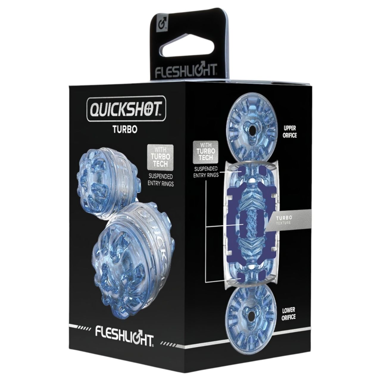 Fleshlight Quickshot Turbo - utazó maszturbátor (kék)