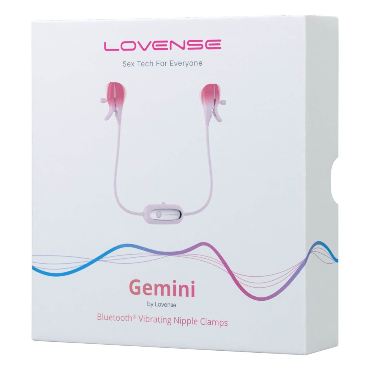 LOVENSE Gemini - okos, vibrációs mellbimbócsipesz (pink)