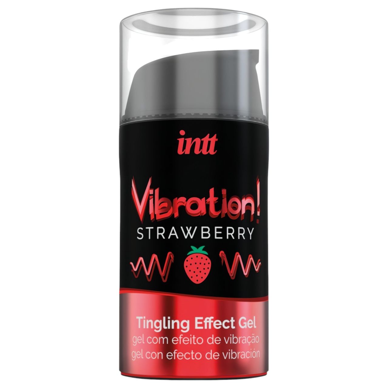 Intt Vibration! - folyékony vibrátor - eper (15ml)