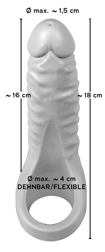 Realistixxx Double F - élethű dildó péniszgyűrűvel (natúr)