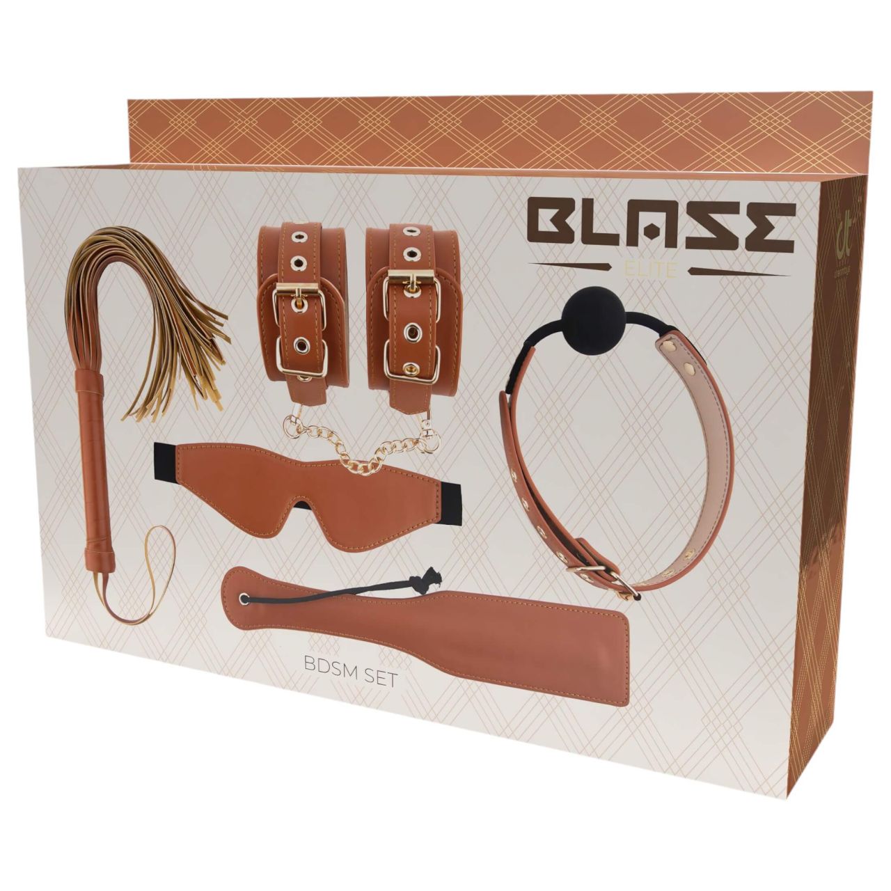 Blaze Elite - BDSM szett - 5 részes (konyak)